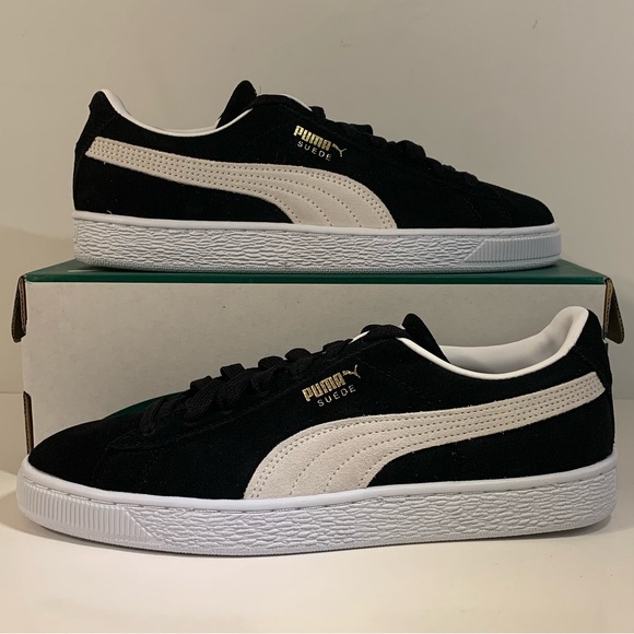 🔲 [BRAND NEW] PUMA SUEDE CLASSIC XXI BLACK WHITE MENS SHOES SIZE 8 SNEAKERS 🔲 - Picture 2 of 11
